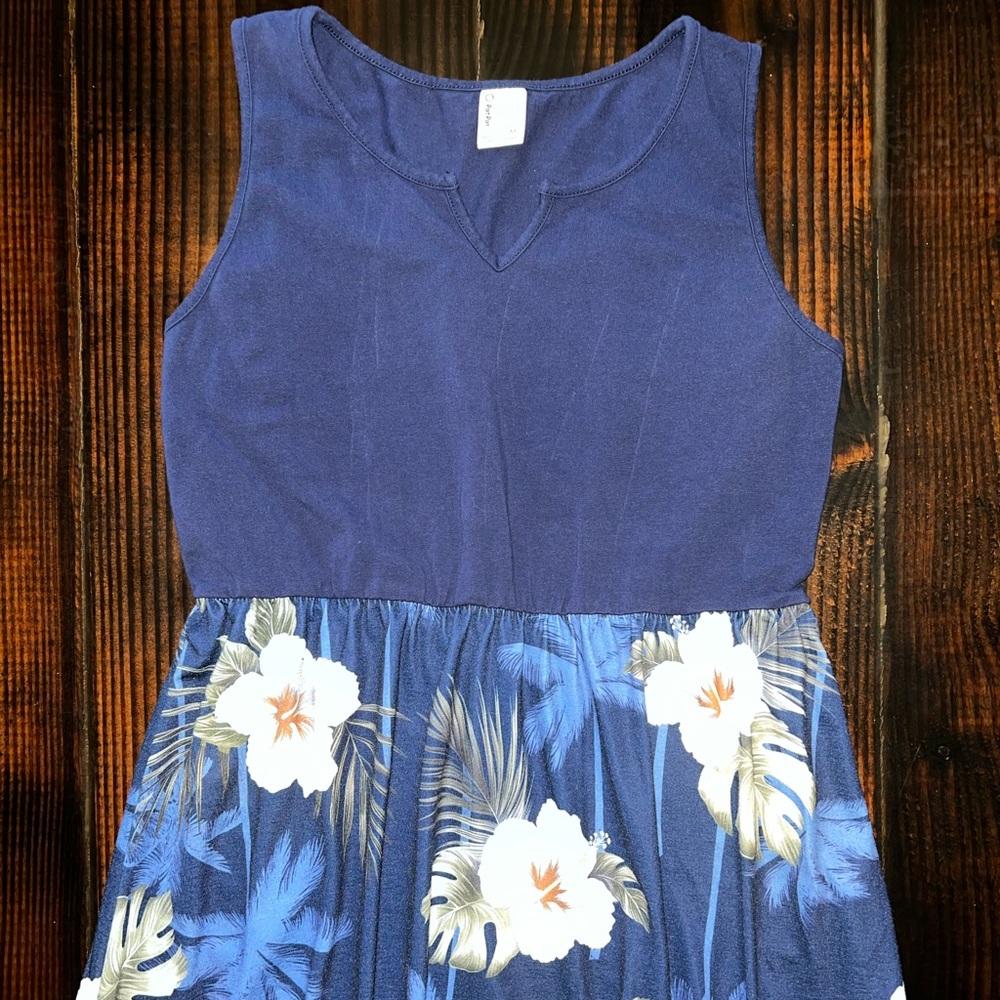 PatPat Navy Blue Women's Floral Dress